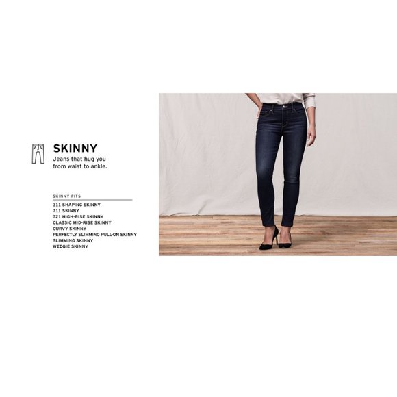 Levi's Demi Curve Mid-Rise Skinny Jeans - Size 26W x 26L - Picture 8 of 8